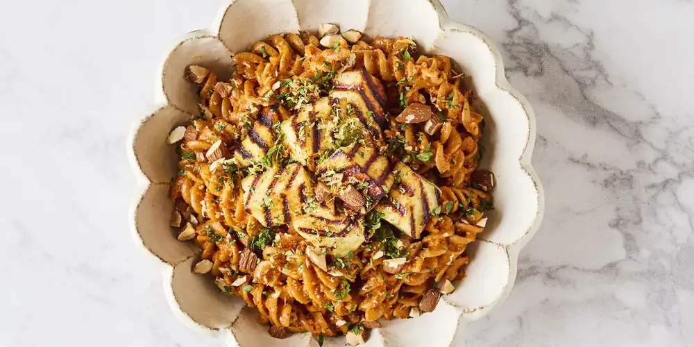 Romesco Fusilli And Grilled Halloumi Recipe
