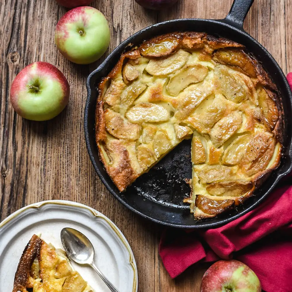 Skillet Caramelized Apple Cake from Brittany