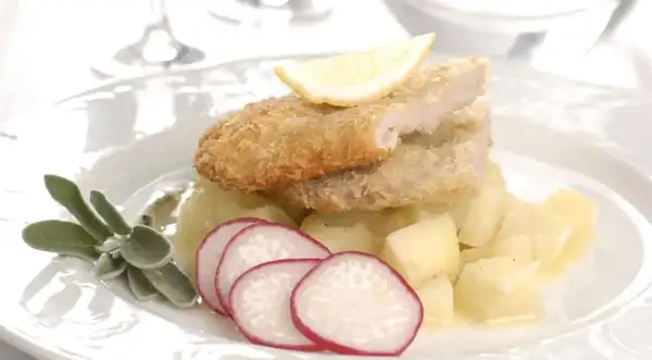 Pork Schnitzel with Apple Garnish