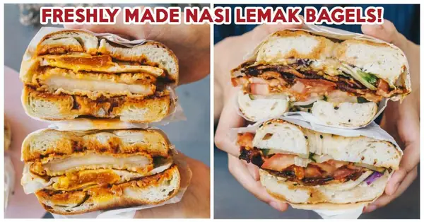 Able Bagel: Panadería casera que elabora bagels gruesos con sabores como nasi lemak, kopi O y más