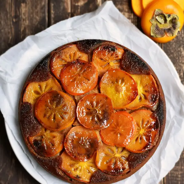 Maple Persimmon Tatin Cake