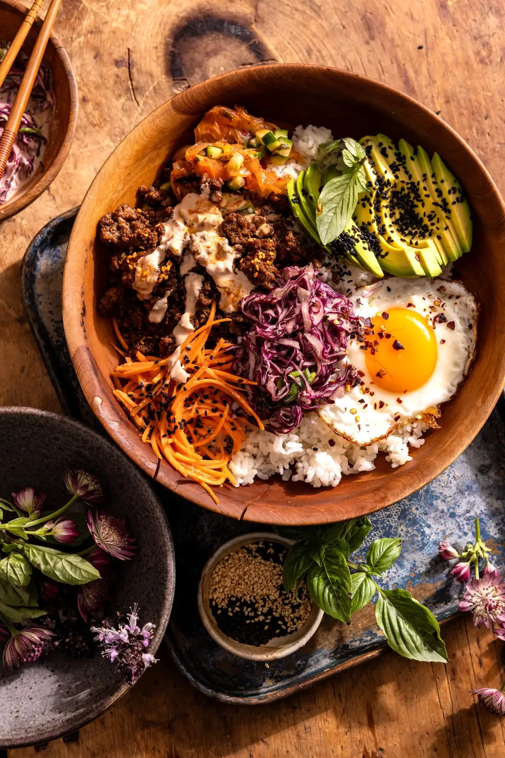 Bol de ternera bulgogi coreana a la barbacoa