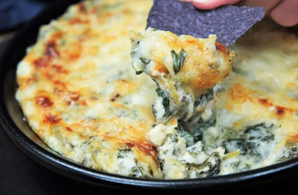 Receta de dip de espinacas y alcachofas