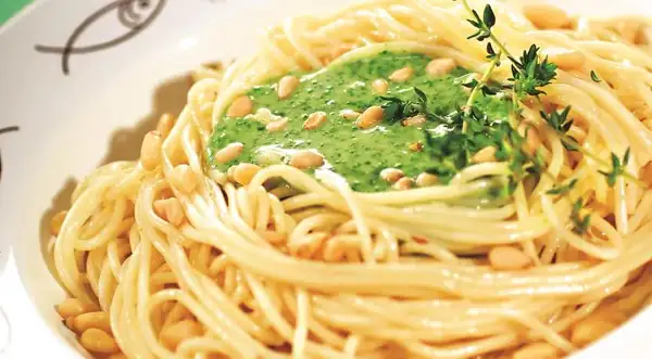 Farfalle pasta with ham and green peas, a step-by-step recipe with photos from smokeman
