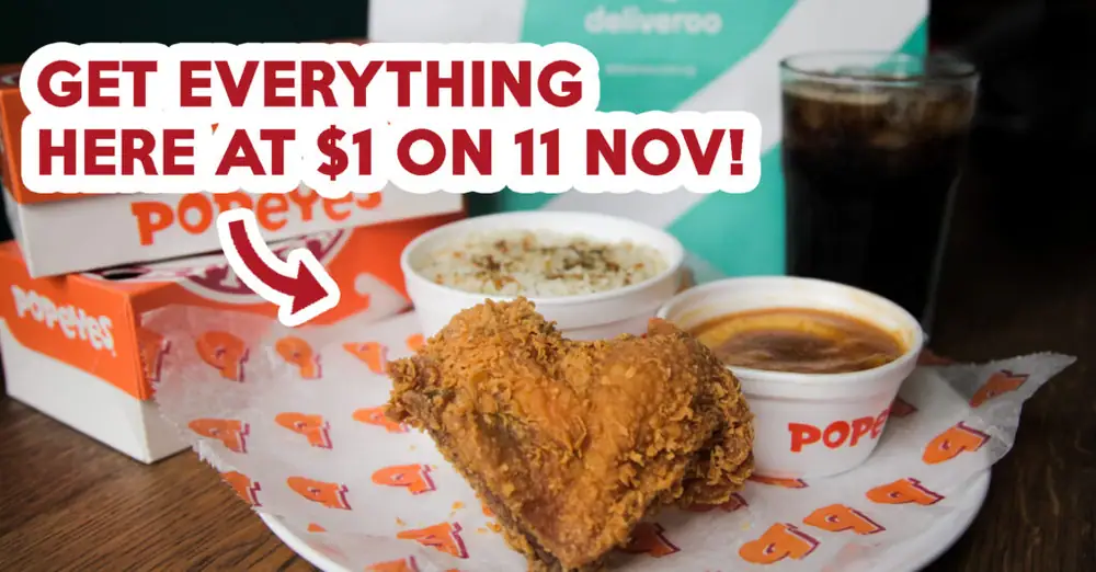 Consigue pollo y puré de patatas de Popeyes por 1 dólar a través de Deliveroo el 11 de noviembre de 2017