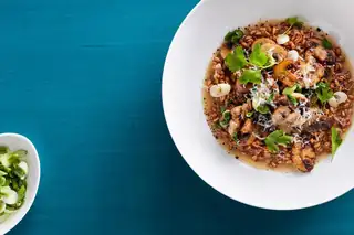 Spelt risotto with mushrooms