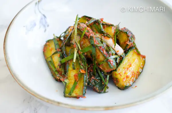 Quick and easy Cucumber Kimchi. VEGAN and Gluten Free