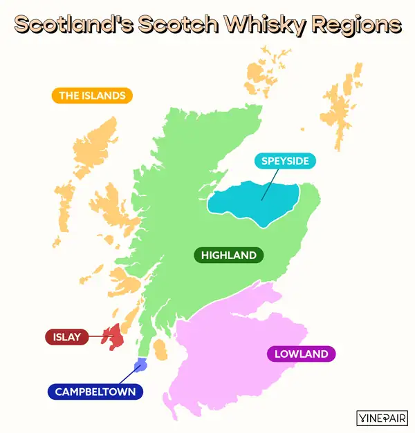 Scotland's Scotch Whisky Regions, Mapped