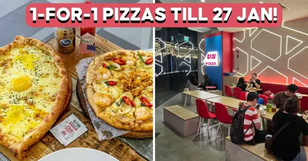 US Pizza Opens At Funan With 1-For-1 Deal, Get The Viral Cheese Boat Pizzas Here