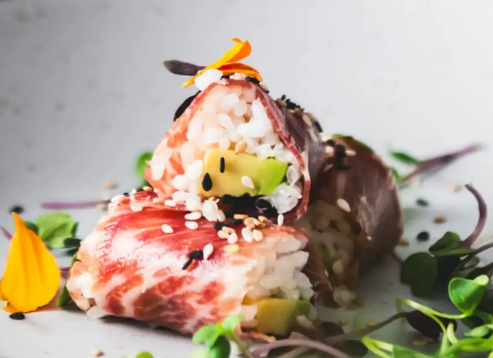 Maki de jamón ibérico alimentado con bellota