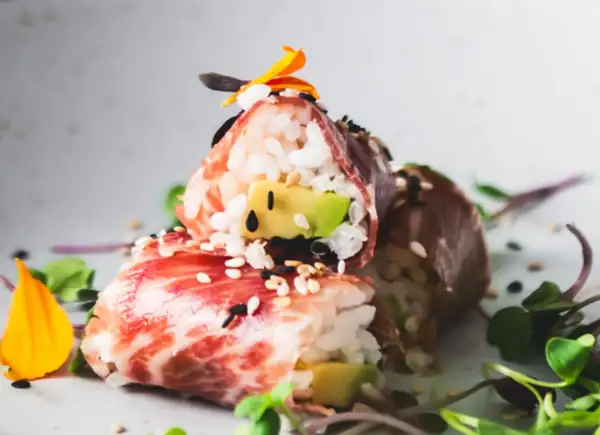 Maki de jamón ibérico alimentado con bellota