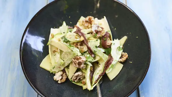 Simple endive salad with anchovies from Fish Tales (Waldorf salad with a twist)