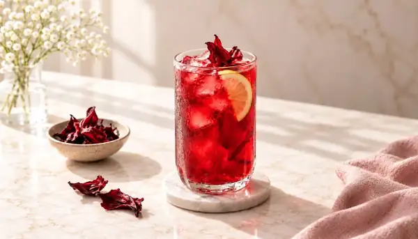 Agua de hibisco casera, una receta fácil y refrescante que está realmente deliciosa