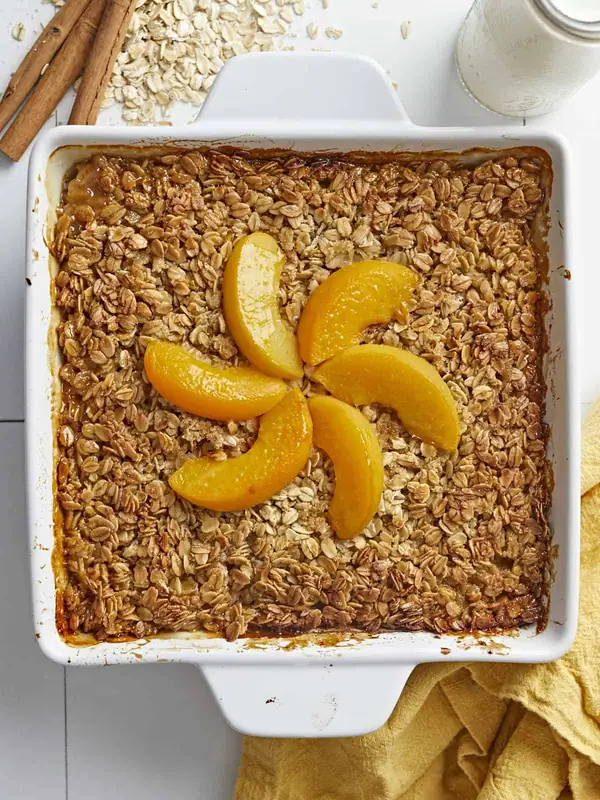 One Bite and You’ll Be Hooked on This Peach Baked Oatmeal