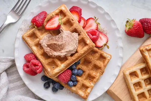 These cinnamon waffles smell like a bakery and taste even better