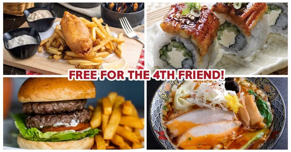 11 restaurantes en Clarke Quay con platos principales gratuitos como filete, ramen de langosta y rollos maki.