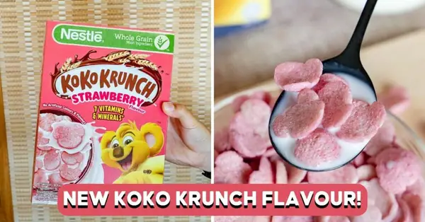 Koko Krunch lanza un cereal de fresa con sabor a Pocky en un tazón