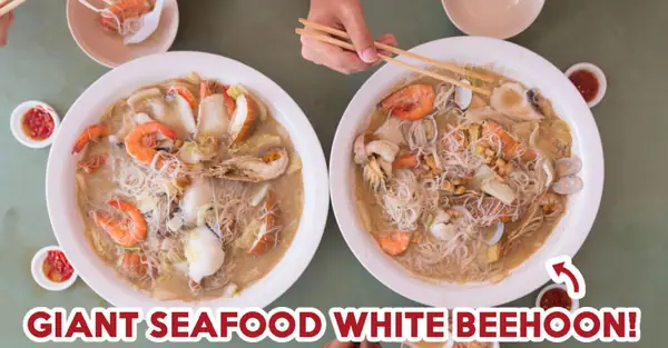 Woon Woon Pek Beehoon Review: Giant Seafood White Beehoon At Changi Village