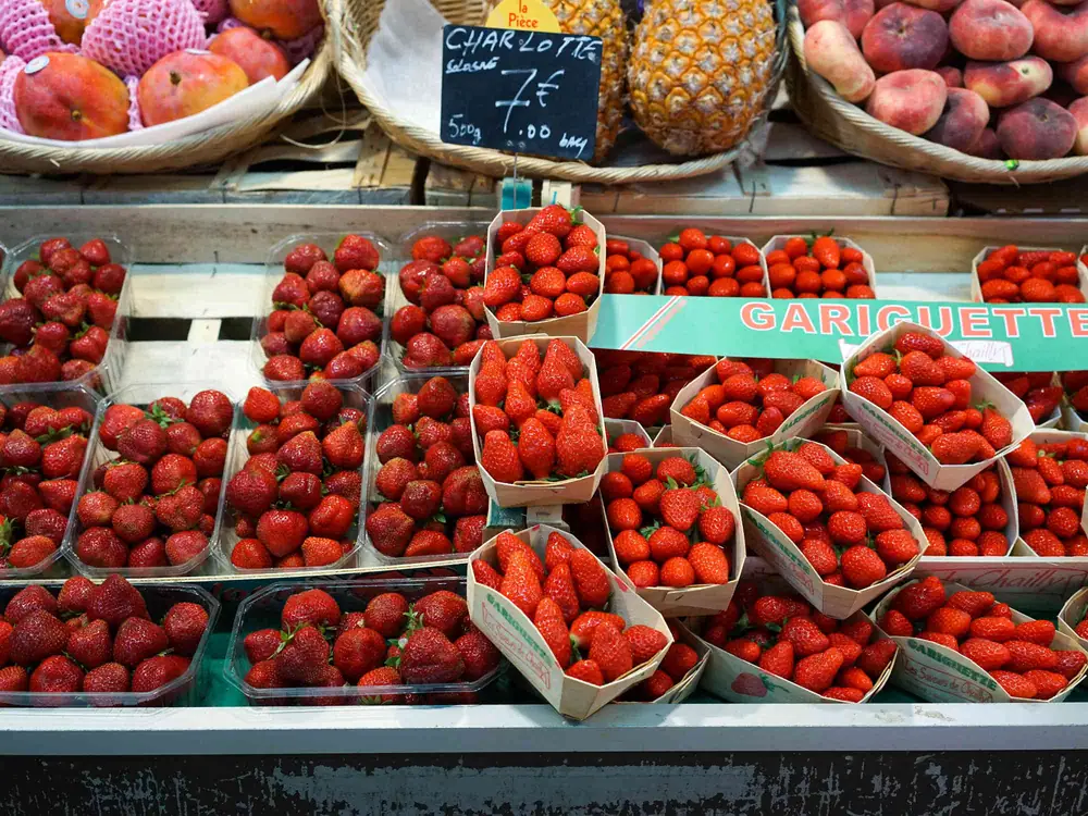 Estoy volando a través de un océano para pasear por el paraíso de las fresas