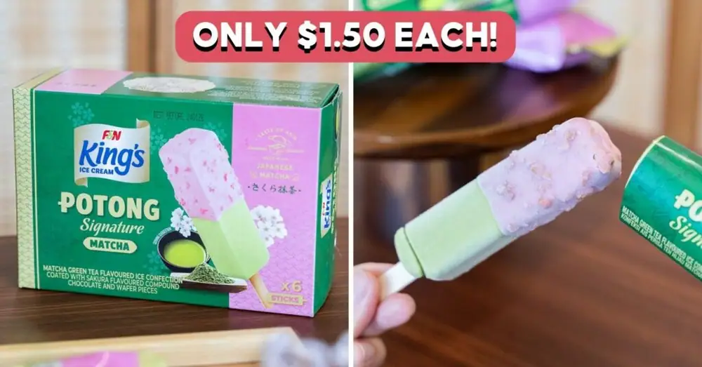 F&N King's Has New Matcha Sakura Potong, Made With Real Japanese Matcha