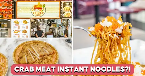 This Hawker Stall Has Fried Instant Noodles With DTF-Style Pork Chop And Crab Meat