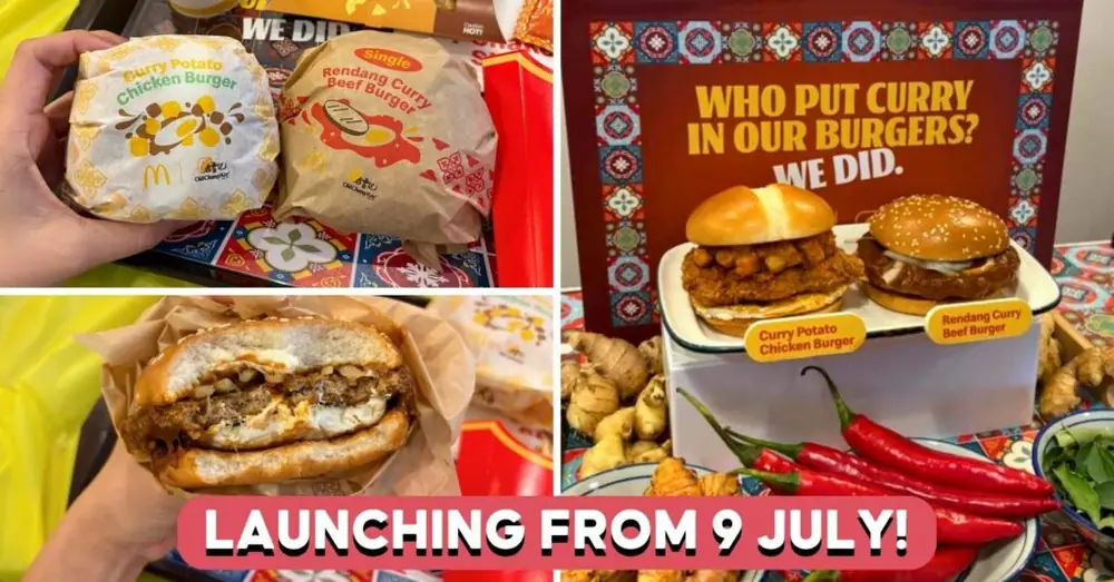 First Look At McDonald's x Old Chang Kee: Curry Potato Chicken Burger, Rendang Beef Burger And More