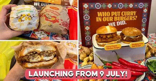 Primer vistazo a la colaboración entre McDonald's y Old Chang Kee: hamburguesa de pollo con patatas al curry, hamburguesa de ternera rendang y más