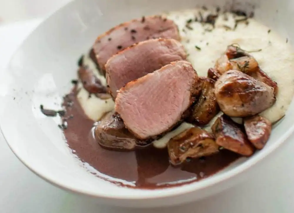 Pork Tenderloin w/ Porcini and Creamy Polenta
