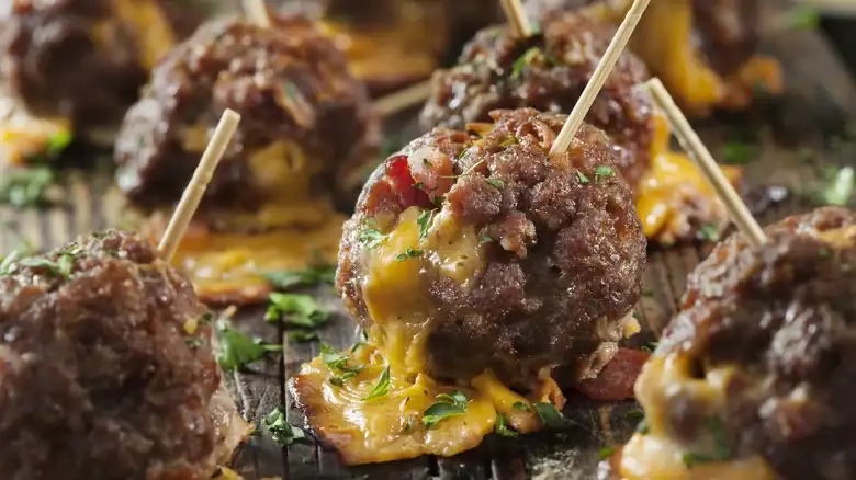 Take Everything You Love About Bacon Cheeseburgers To Make The Ultimate Meatballs