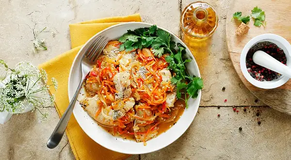 Pike-perch he with vinegar