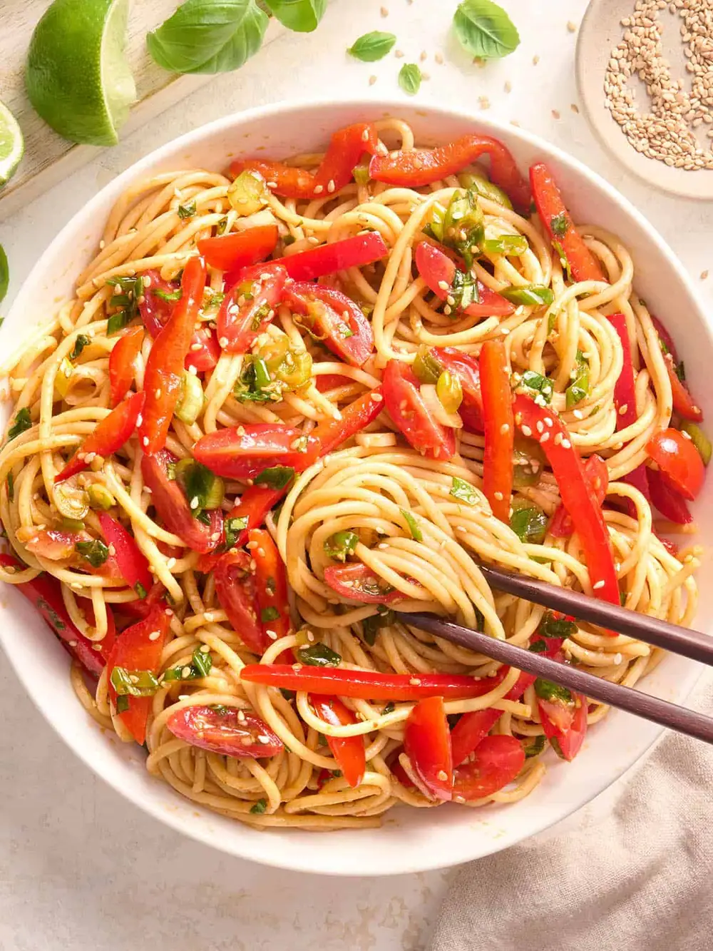 Dinner is only 20 minutes away with these Cold Sesame Noodles