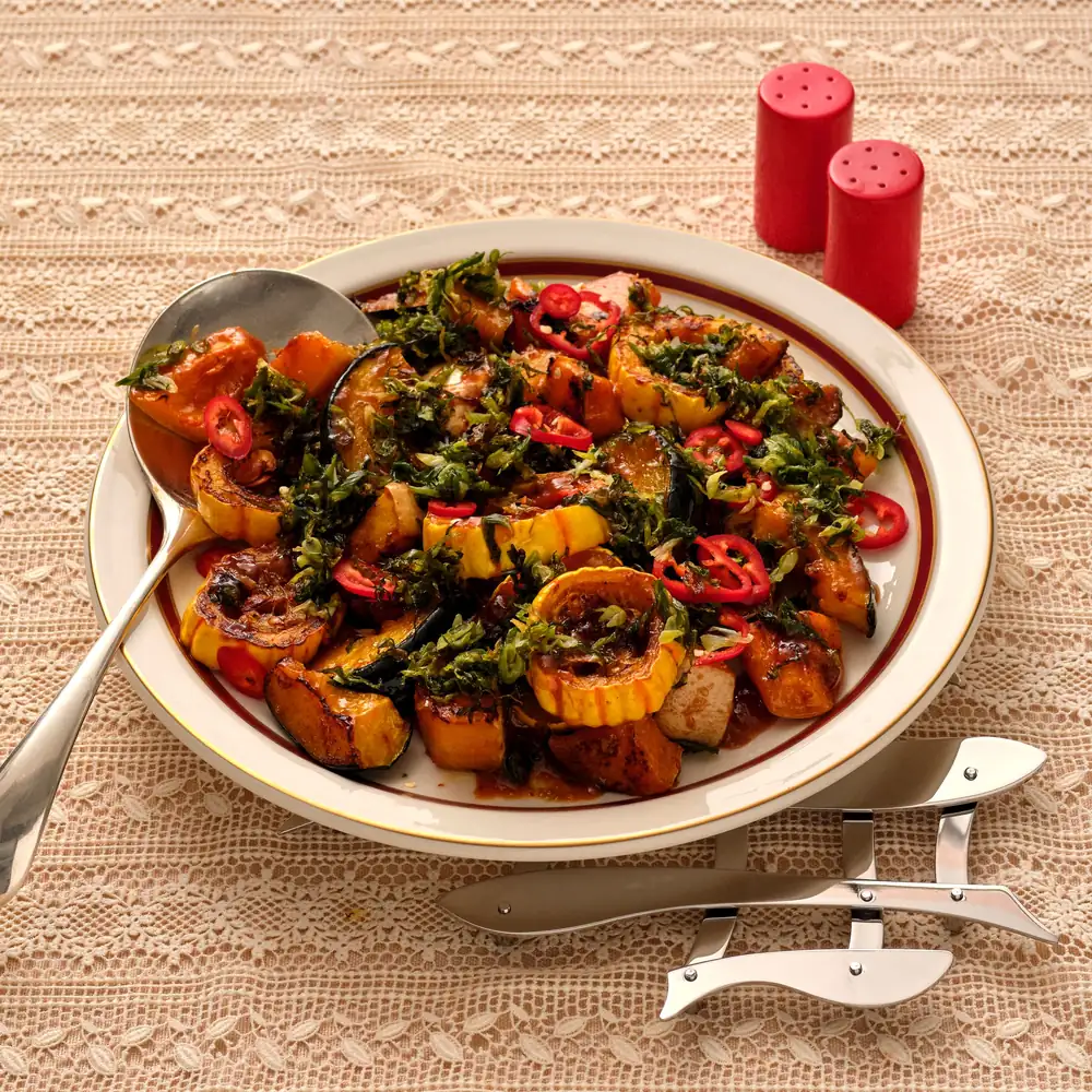 Sweet-and-Spicy Squash With Scallion Oil