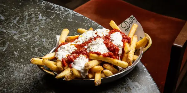 Receta de papas fritas con salsa de vodka y nduja