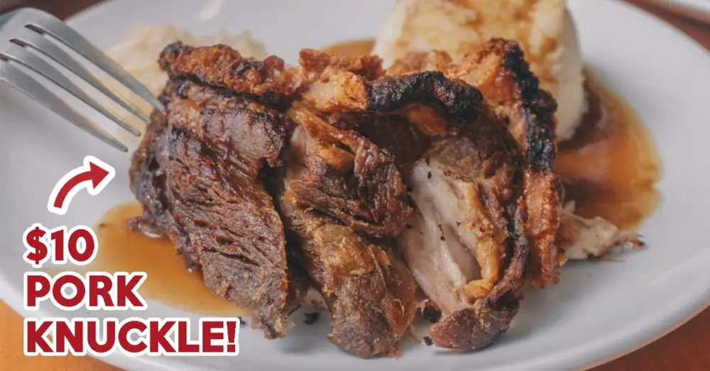 Knuckles Bistro Review: Huge Portion Of Crispy Pork Knucle At $10 In Kovan