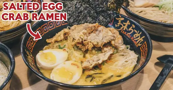 Reseña de Takagi Ramen: Ramen de cangrejo con yema de huevo salada y chile desde $10.90 netos
