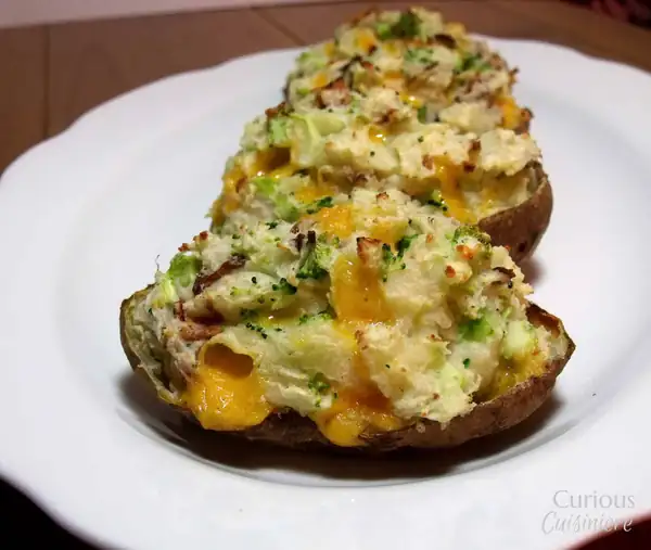 Twice Baked Potatoes with Broccoli Cheddar and Bacon