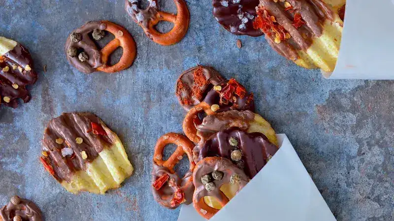 Pretzels and chocolate chips