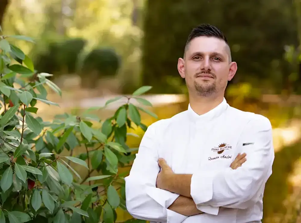 Quentin André, chef of the Le Faventia restaurant at the Terre Blanche hotel