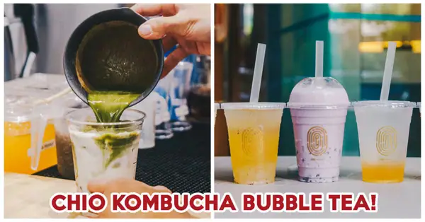 TeaPulse: Té de burbujas saludable con base de kombucha y batido de patata morada en Raffles Place