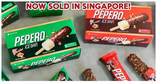 LOTTE transforma el popular snack PEPERO en barras de helado, disponibles en FairPrice.