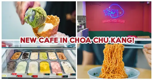 No Horse Run Cafe Opens At Choa Chu Kang MRT With Muah Chee Gelato And New Kolo Mee