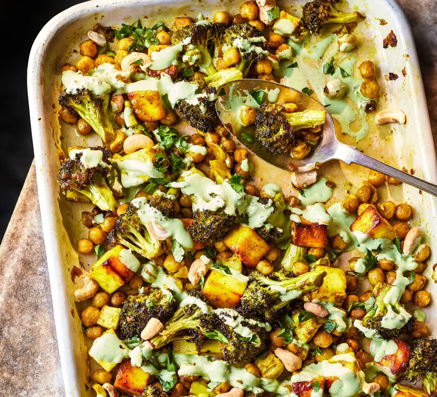 Plan de comidas vegetarianas para hornear en bandeja durante el verano