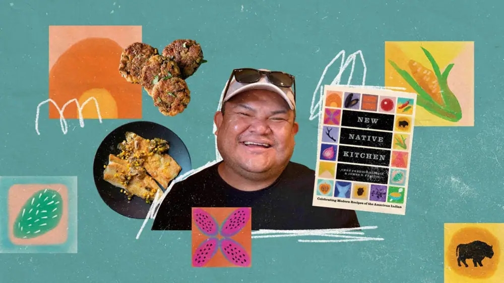 Esta cocina de estilo New Native está provista de tunas y maíz