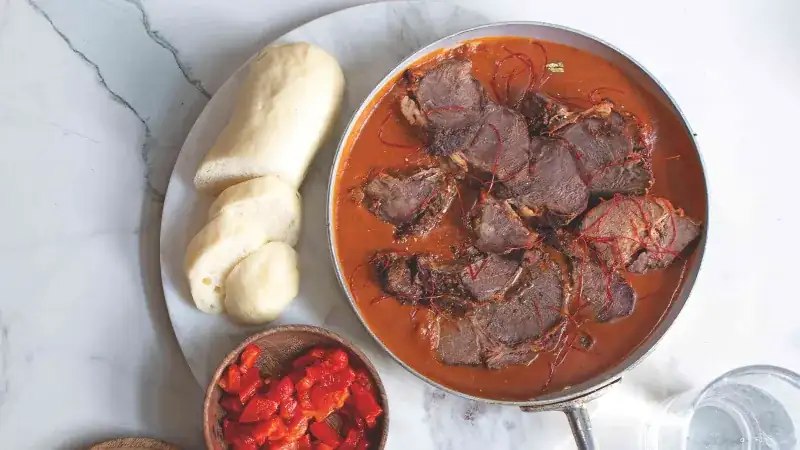 Beef neck with paprika