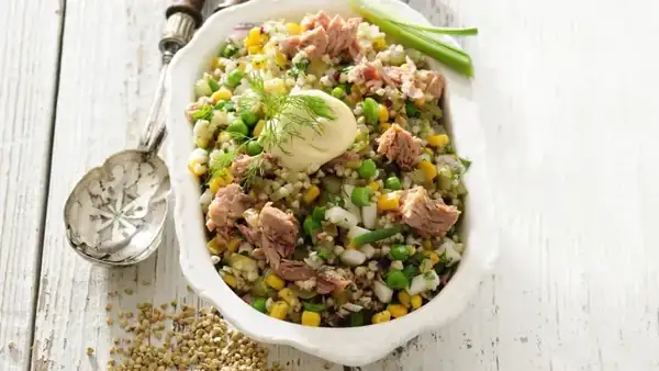 Buckwheat salad with tuna
