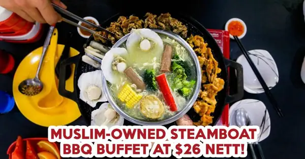 Revisión de Makan-Makan: buffet de barbacoa en barco de vapor de propiedad musulmana a $ 26 netos en Punggol