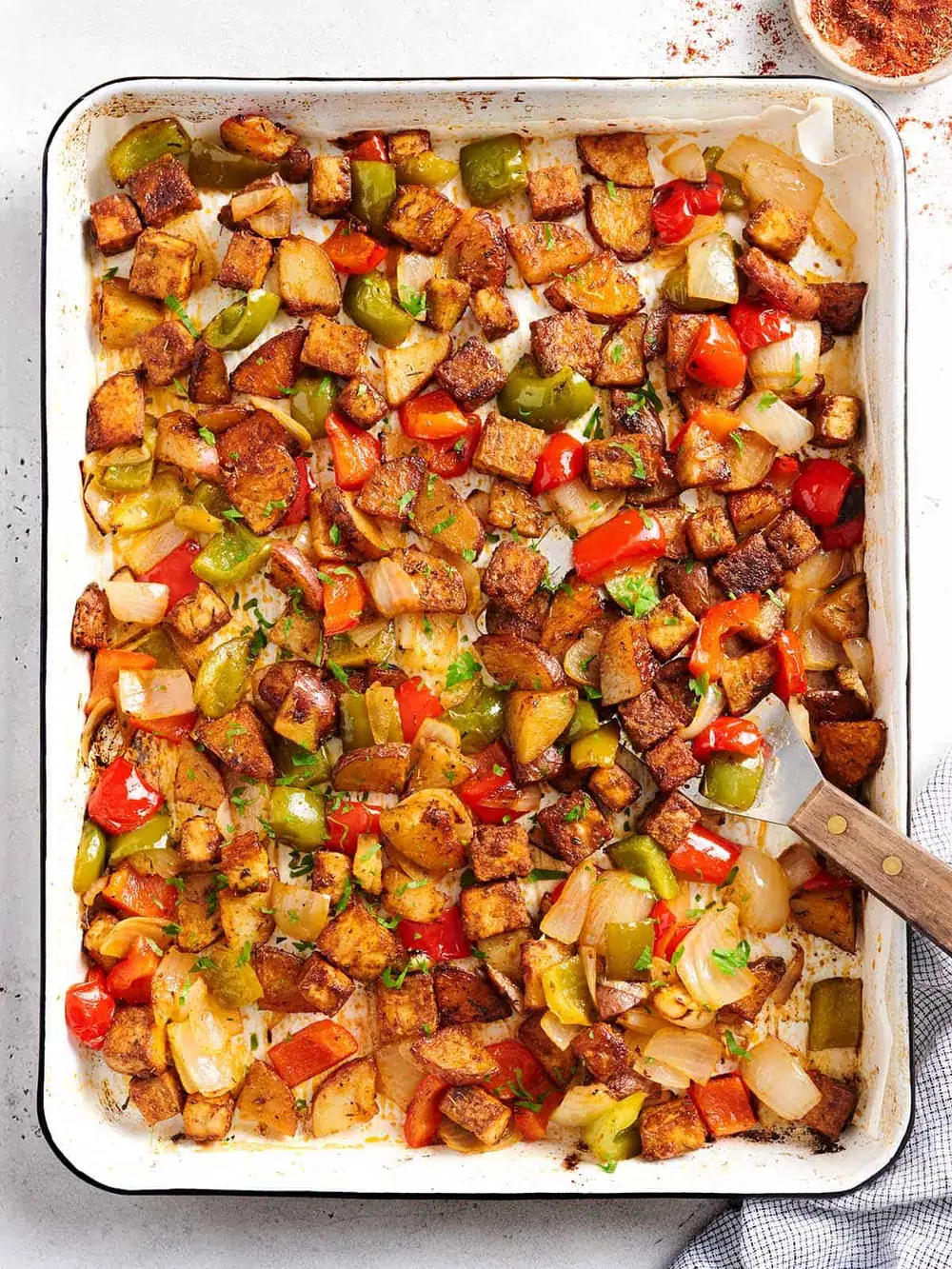 Sheet Pan Cajun Tofu and Vegetables
