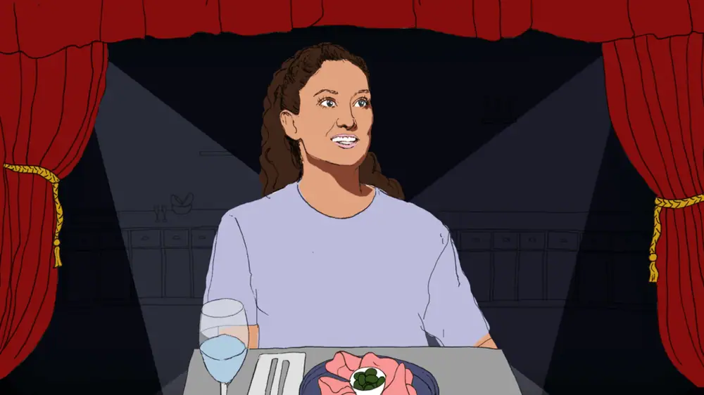 El éxtasis y la ansiedad de cenar con Jacqueline Novak