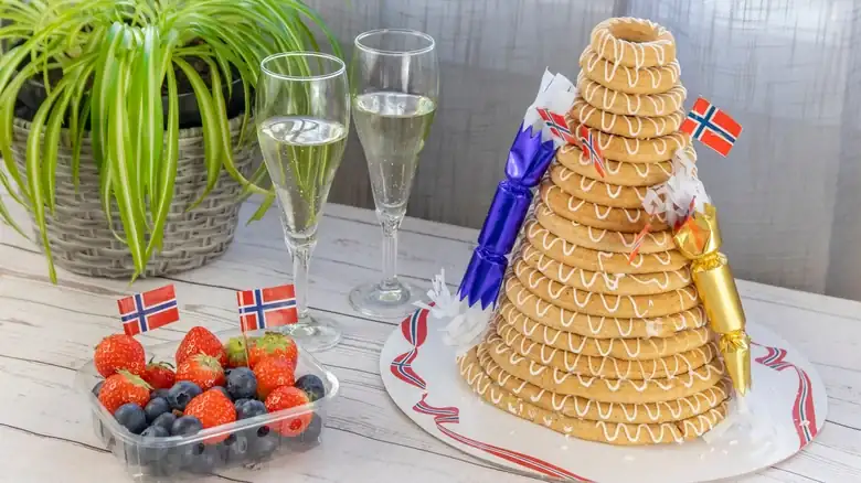 The Norwegian Tower Cake Made To Hide A Bottle Of Champagne Inside