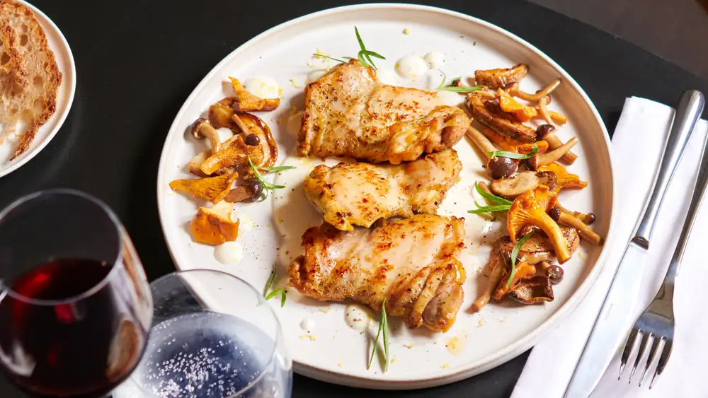 Tender Campese with mushrooms and mascarpone sauce